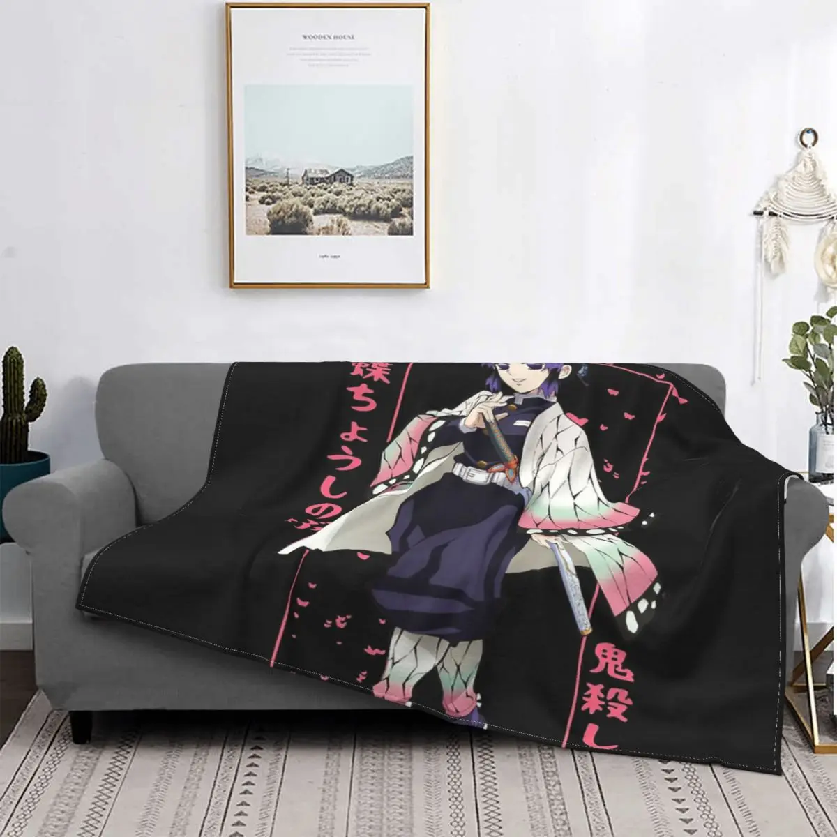 

SHINOBU KOCHO-Manta a quadros para cama, colcha para sofha, cama, double Manta