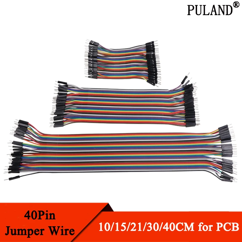 

40Pin Jumper Wire Pins Male to Male Female to Female Cable Kit DIY Electron Line 2.54mm for PCB Arduino 10cm 21cm 30cm 40cm