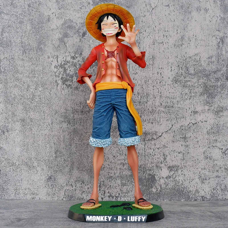 

40CM One Piece Straw Hat Monkey D. Luffy Gk Large Big Smiley Anime Figures Doll PVC Statue Model Ornament Decoration Toy Gift