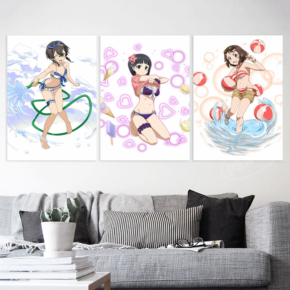 

Домашнее украшение Yui живопись Yuuki Asuna холст аниме печать плакат на стену меч онлайн Ayano Keiko картина спальня фон