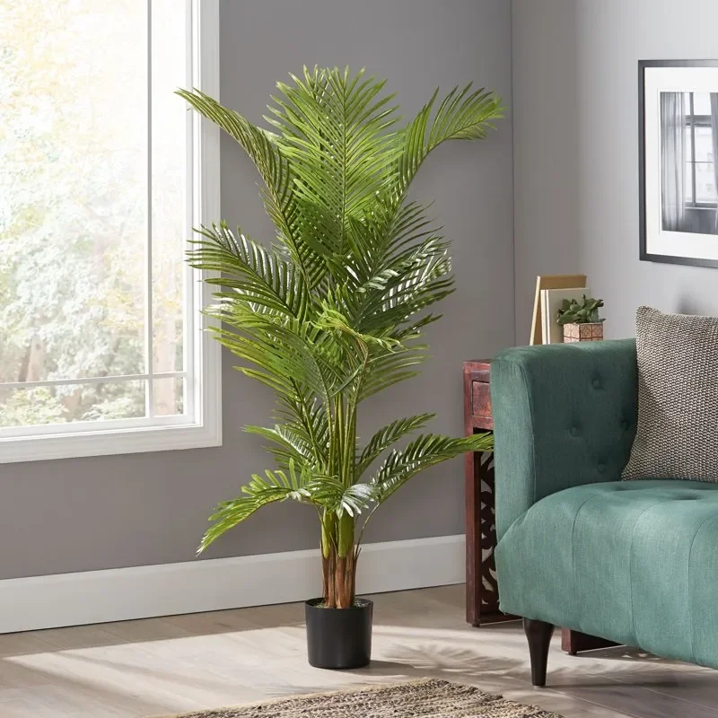 

Malheur 5` x 2.5` Artificial Tabletop Palm Tree, Green