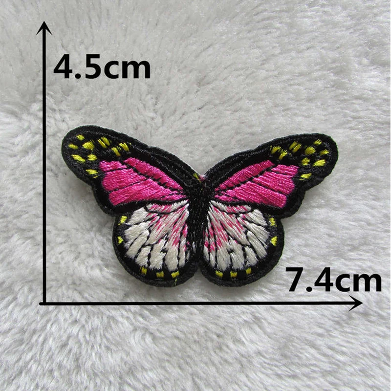 Высококачественные патчи-бабочки для одежды Аппликации с вышивкой утюгом