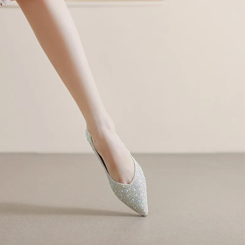 2023 Spring Summer Shoes Women Flats Pointed toe Soft Elegant Ladies Single Shoes Plus Size 42 A4747