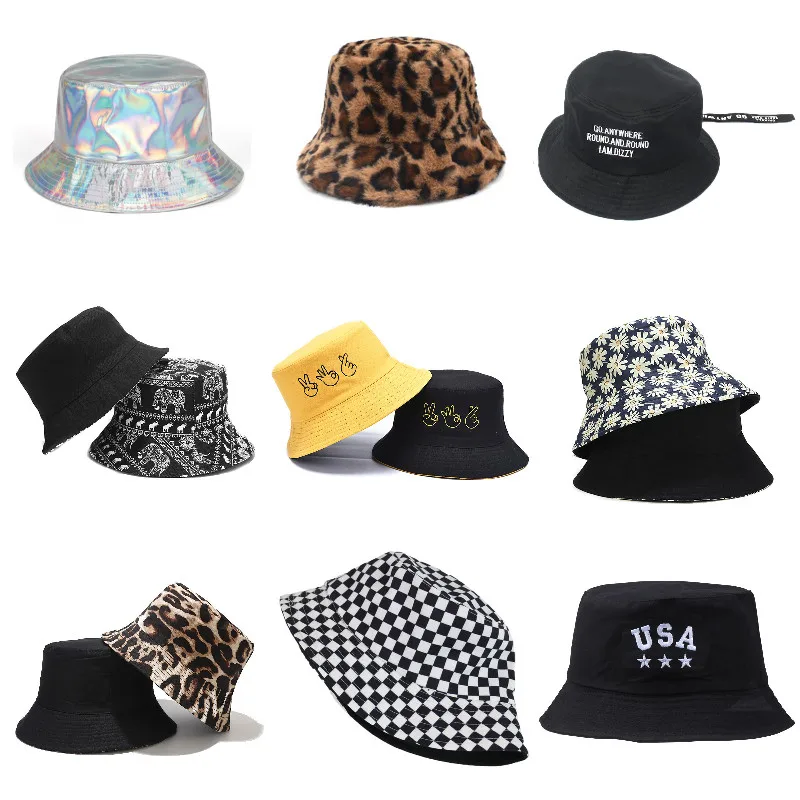 

Панама двусторонняя для мужчин и женщин, шляпа от солнца, Пляжная, шляпа, чёрная