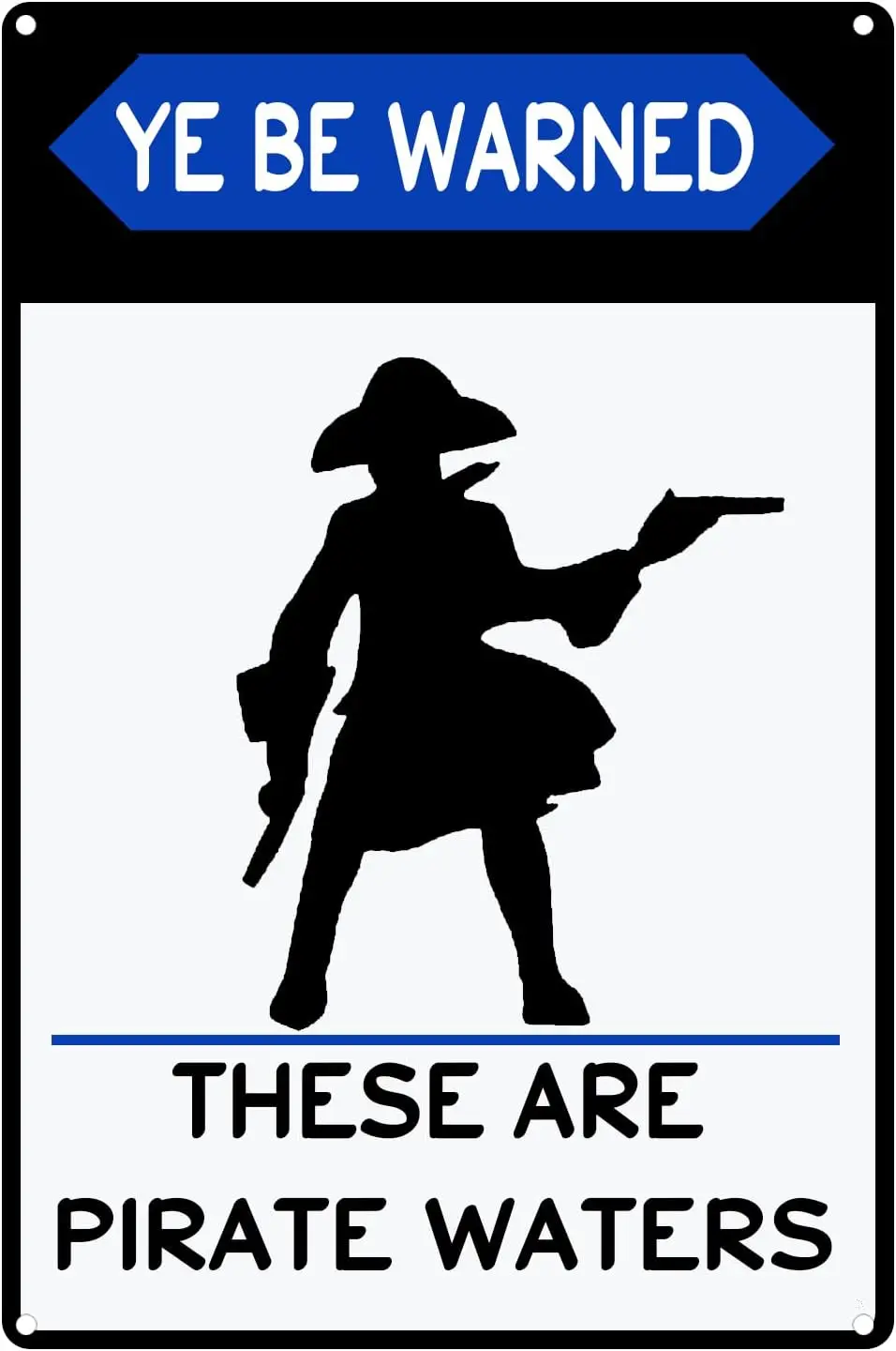 Винтажный Забавный пиратский жестяной знак-предупреждаем Вас! Это пиратские