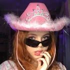 Женская розовая шляпа-Тиара в западном стиле