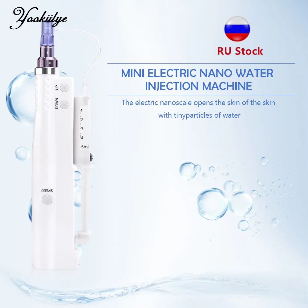 

Гидра инжектор Дерма ручка нано мезотерапия микроиглы ручка давление мезорун портативный инжектор воды машина для лица против морщин