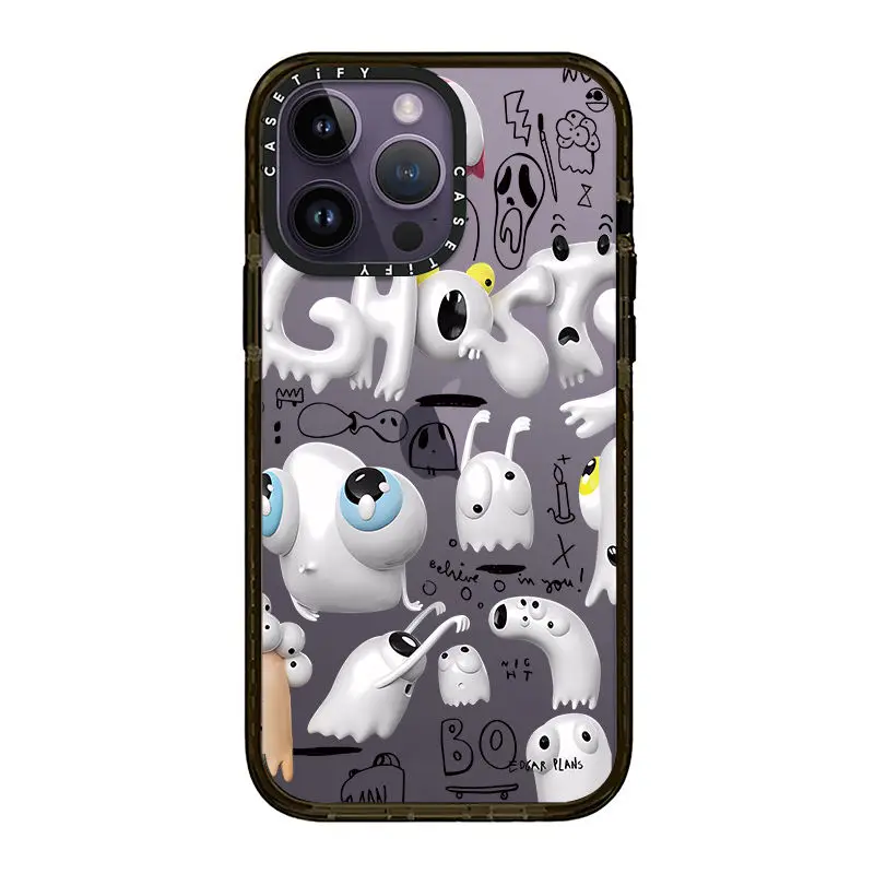 

CASETIFY Cute Ghost Quality Acrylic Cases For IPhone 13 12 14 Pro Max X XS XR Xs Max 14 7 8 Plus Shimmering Powder Cover D0413