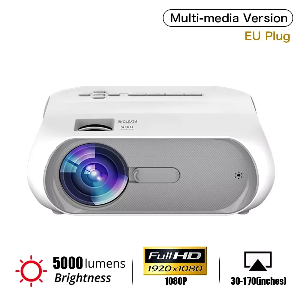 

Mini Projector 2022 Upgraded Portable Video Projector, 5000 Lumens Multimedia Home Theater Portable 1080P Movie Projector