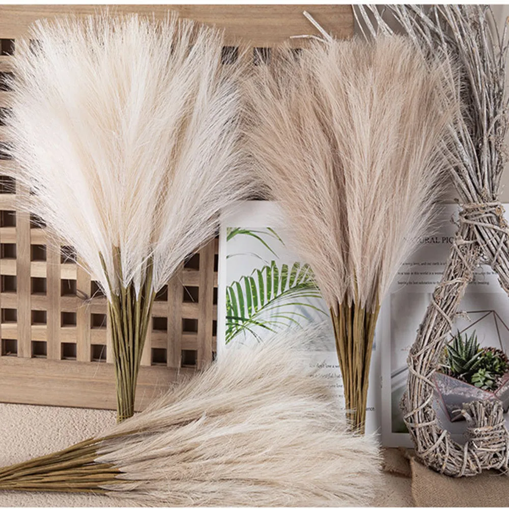 Искусственные пампасные травы в стиле INS 49 см, букет из искусственных растений для дома, спальни, сада, балкона