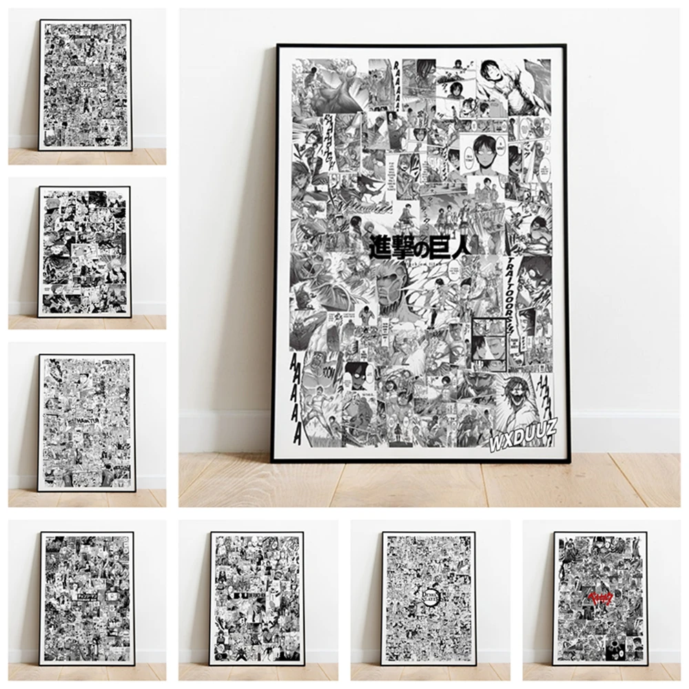 Классическая Ретро-фигурка из японских аниме-комиксов, семейный декор, качественные постеры для детской комнаты, Картина на холсте H523