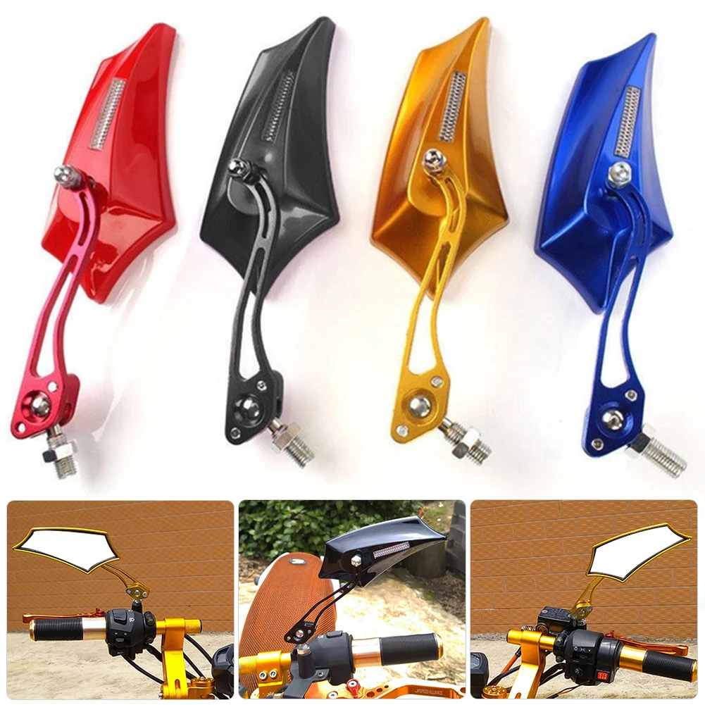 

Universal Motorcycle 8/10mm Rear View Side Mirror Handlebars Grips Levers Equipments Parts Red/Blue/Golden/Black Side Mirrors