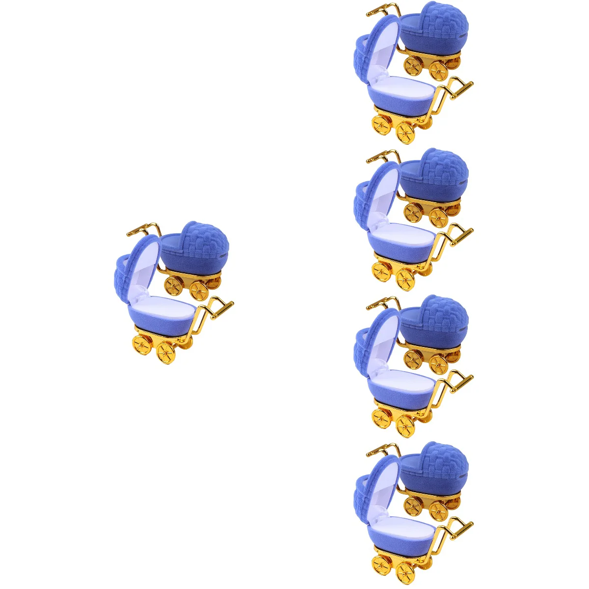 

Подарочные коробочки для ювелирных изделий в форме коляски, 10 шт.