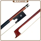 Лук для скрипки для студентов из 44 бразильского дерева, рукоятка из эбенового дерева, лягушки, овечьей кожи, мельхиоровые аксессуары лук для тренировок