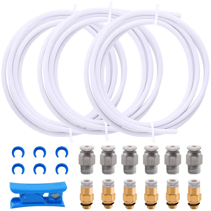 

Tube PTFE White Tube With PC4-M6 Fittings, PC4-M10 Fitting Connector, Pipe Cutter For 3D Printer