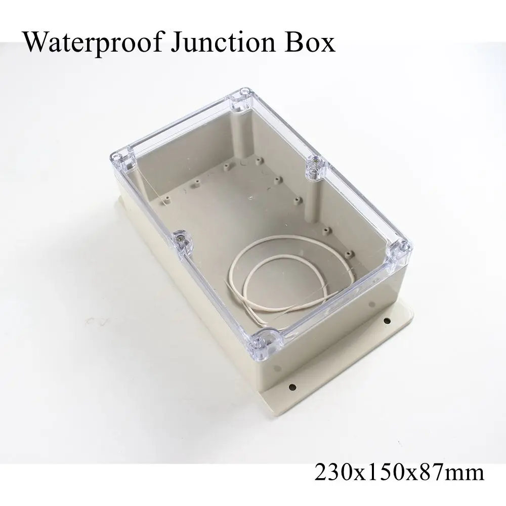 Распределительная коробка 230x150x87 мм, ясное прозрачное покрытие IP65 ABS PC, водонепроницаемые пластиковые корпуса, чехол для инструмента