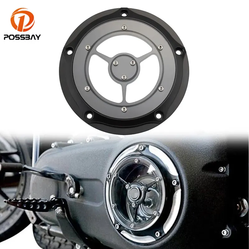 Engine Clutch Cover Motorcycle Timing Timer Transparent Engine Cover Lid Shell For Harley Dyna Road King Street Glide Switchback