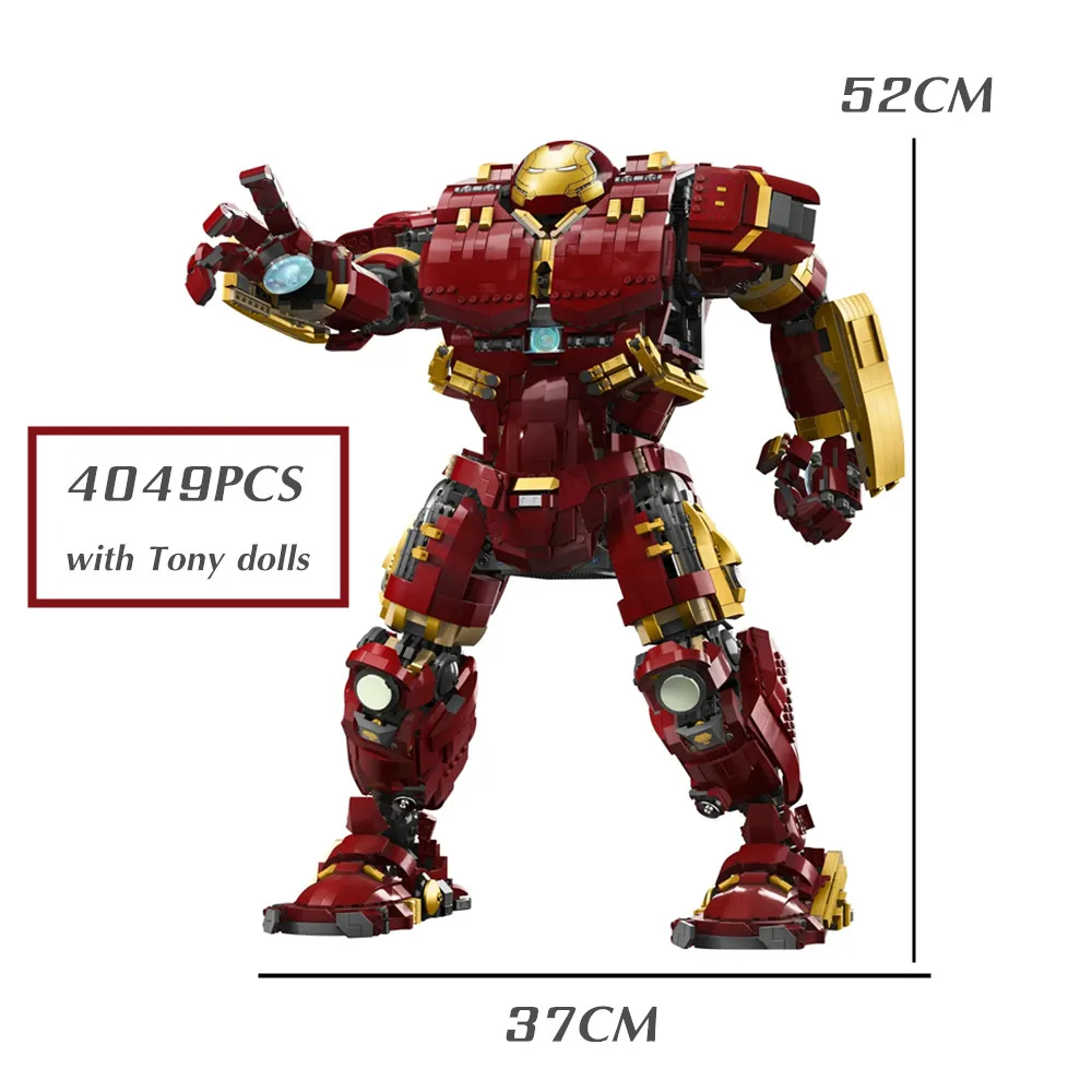 

4049PCS Disney Marvel Avengers Hulkbuster Ironman FIT 76210 Veronica Heroes Mecha Toys Robot Figures Building Brick Block Gift
