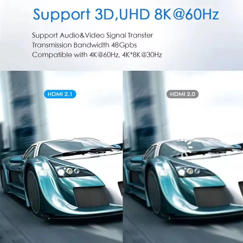 Фото Оптоволоконный кабель 8K HDMI 2.1 AOC 8K HDR Cabo 8K@60Hz 4K@120Hz 48Gbps 10 м 20 м 30 м 50 м для Xbox PS5 Switch Display TV Box Hdmi №3