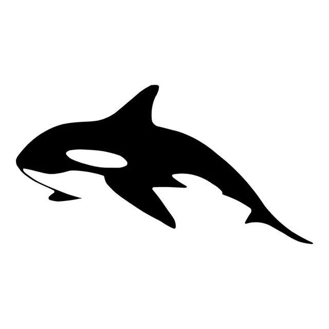 

17.8*9.5CM Killer Whale Marine Animal Fish Car Sticker Fashion Lovely Car Accessories