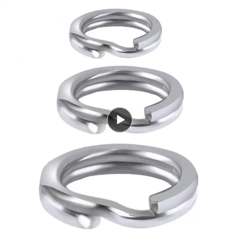 

/ Anti-damage Ring Flattening Double Circle Fishing Line Damage Prevention Ring Powerful Split Rings In Fishing Stainless Steel