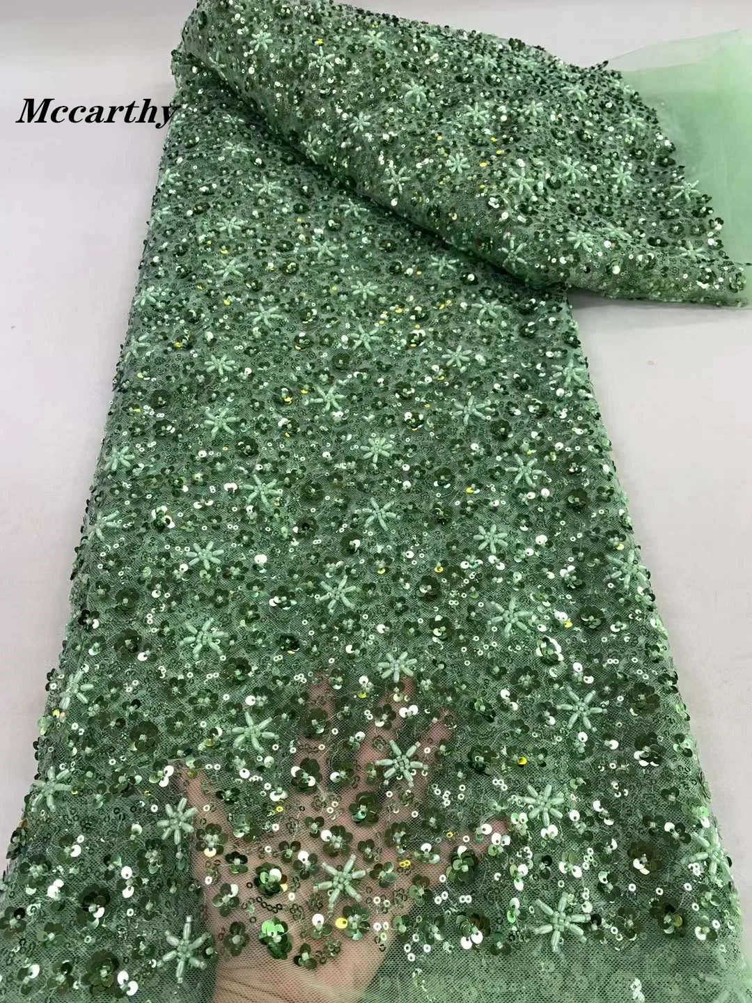 Роскошные нигерийские бусины ручной работы кружевная ткань 2024