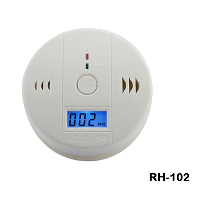 

CO Gas Sensor Carbon Monoxide Poisoning Alarm Detector High Sensitive Home Security 85dB Warning LCD Photoelectric Independent