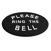 2022jmt1pc silver please ring the bell garden house wall door plaque sign in black