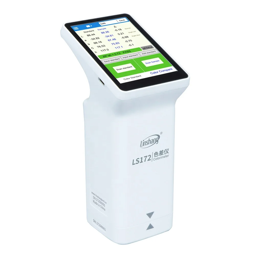 

Linshang LS172 45/0 Color Difference Meter Analyzer with Smart Touch Screen Best Colorimeter Price