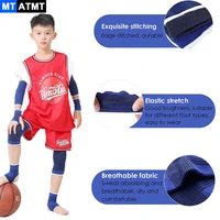 mtatmt 1set knitted outdoor sports knee brace children elbow wrist brace ankle support for kids soccer volleyball basketball