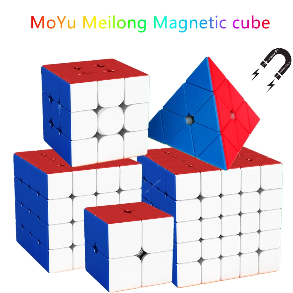 MoYu Meilong 2M 3M 4M 5M 3x3x3 Magnetic cube 2x2 cube 3x3 cube 4x4 cube 5x5 cube Pyramid cube Magnetic Speed cube Puzzle Toys
