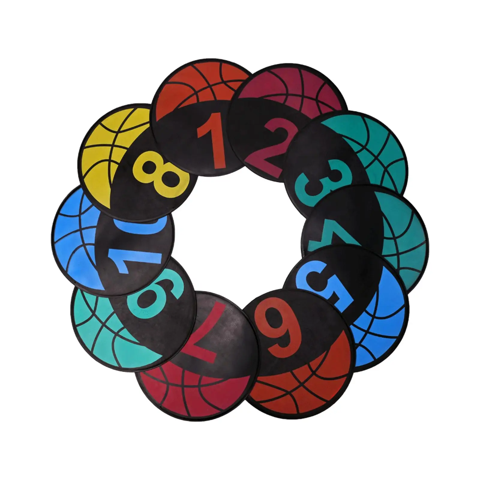 Flat Disc Markers For Court Floor