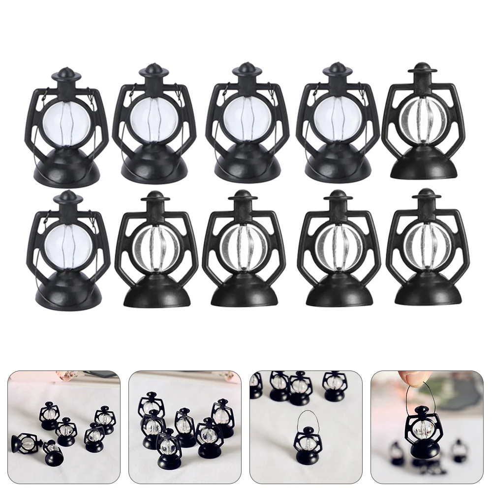 

Miniaturelamp Lanternlights Light Kerosene Furniture Toy Vintage Oil Mini Lamps Accessories Decoration Table Street Ornament