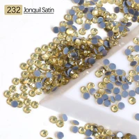 crystal premium quality luxe sat hotfix rhinestones satin effect flat back glass strass iron on crystals for garment dress