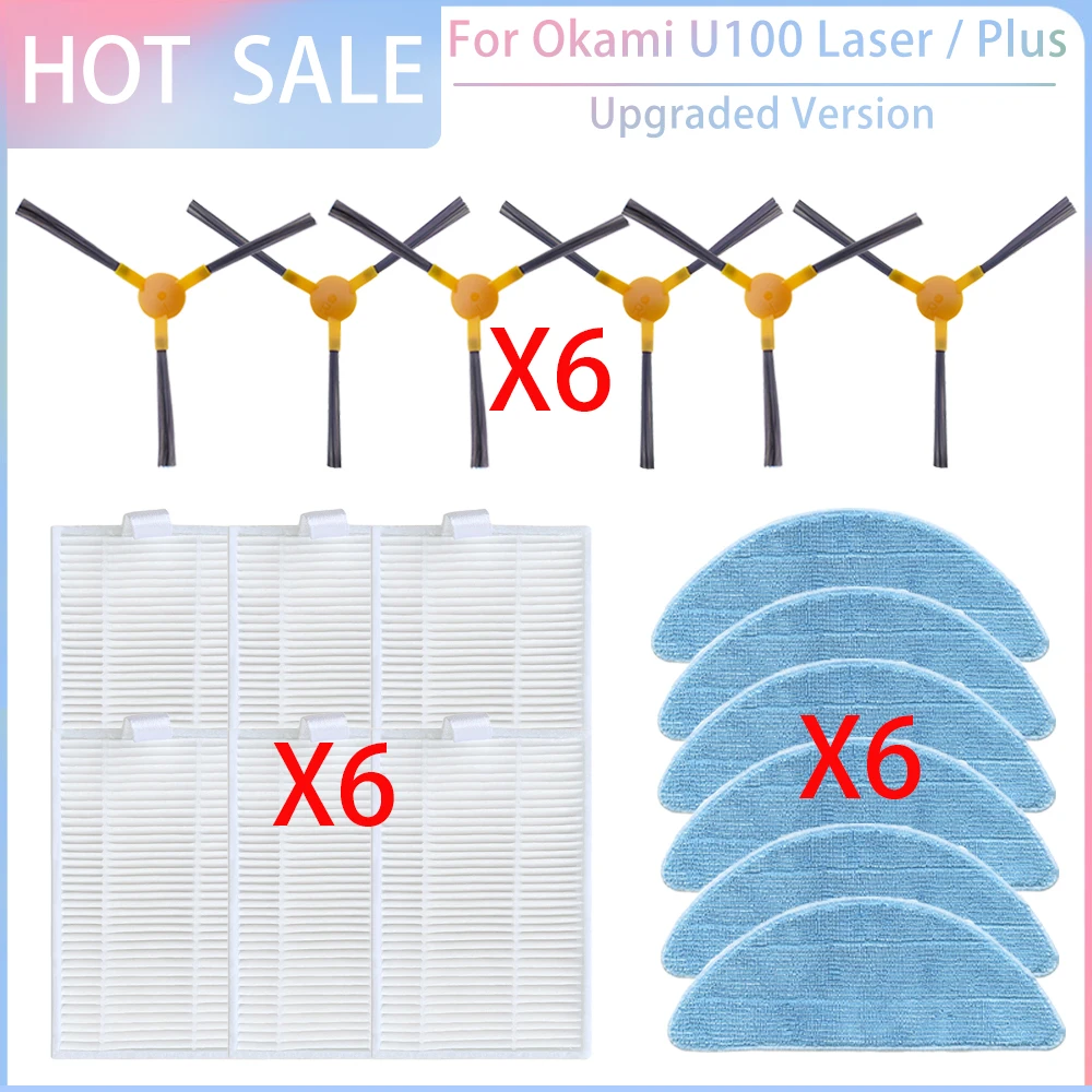 

Комплект запчастей для пылесосов Okami U100, U100 Laser, U100 Plus, R120 (боковая щетка, фильтр HEPA, полотенце)