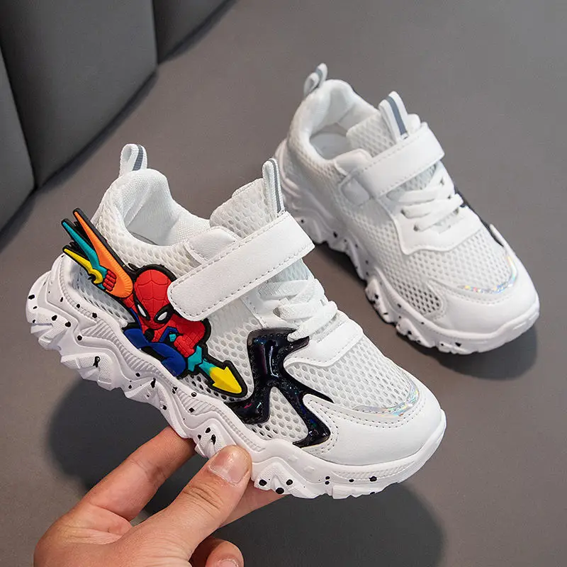 Кроссовки детские Человек-паук Повседневная Нескользящая спортивная обувь
