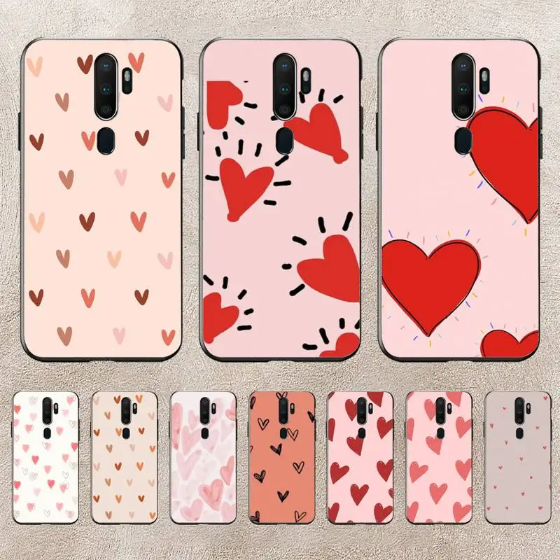 

Pink Heart Phone Case For Redmi 9A 8A 6A Note 9 8 10 11S 8T Pro Max 9 K20 K30 K40 Pro PocoF3 Note11 5G Case