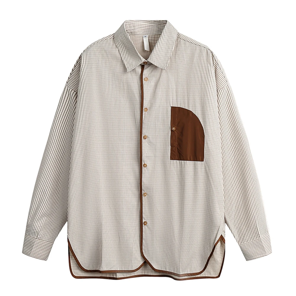 

Клетчатые свободные мужские и женские рубашки с разрезом сбоку, осенняя верхняя одежда, мужская рубашка