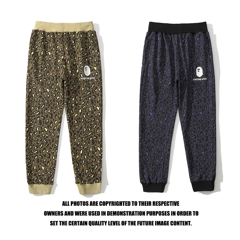 

100%Cotton Men Pants Bape Shark Sportswear Harajuku Sport Techwear Sweatpants Jogging Wide Jeans Clothing Oversize Male Trousers