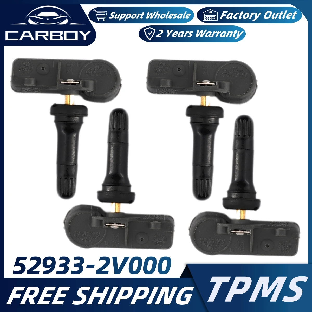 

52933-2V000 Free Shipping TPMS Car Tire Pressure Monitoring System For Hyundai Veloster FS 315MHz 1/4/10PCS 529332V000