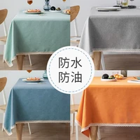 japanese style oil proof and waterproof tablecloth tablecloth small fresh rectangular homestay tablecloth simple table mat