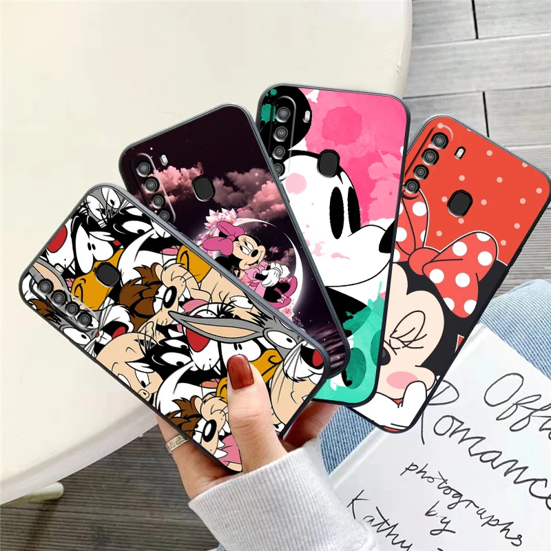 

Disney Mickey Mouse Lovely Phone Case For Samsung Galaxy S8 S8 PLus S9 S9 Plus S10 S10E S10 Lite 5G Plus Silicone Cover Funda