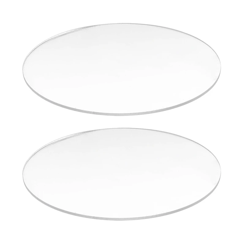 

2X Прозрачный 3 мм толщиной зеркальный акриловый круглый диск Диаметр: 60 мм