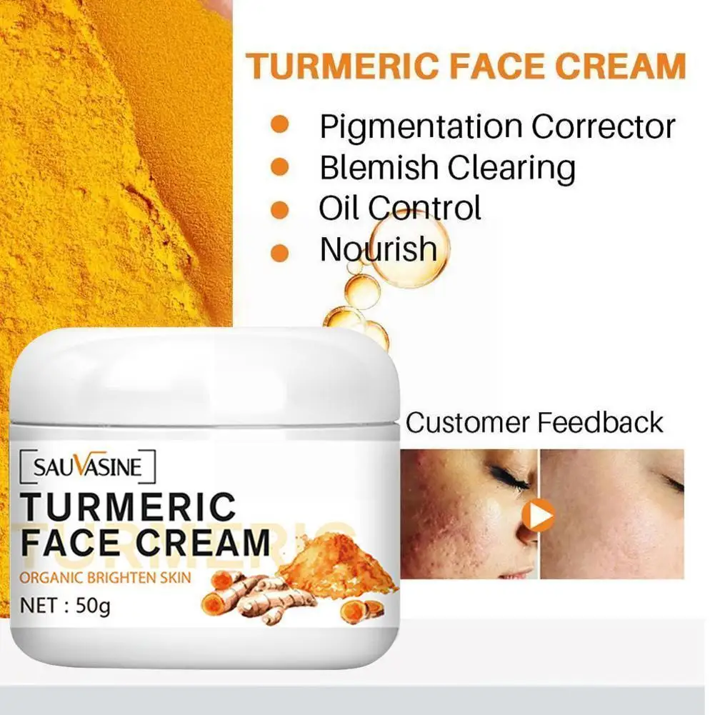 

50g Acne Removal Pores Spots Repair Whitening Anti-aging Toxin Soothing Cream Turmeric Removal Skin Moisturizing Treatment U5x7
