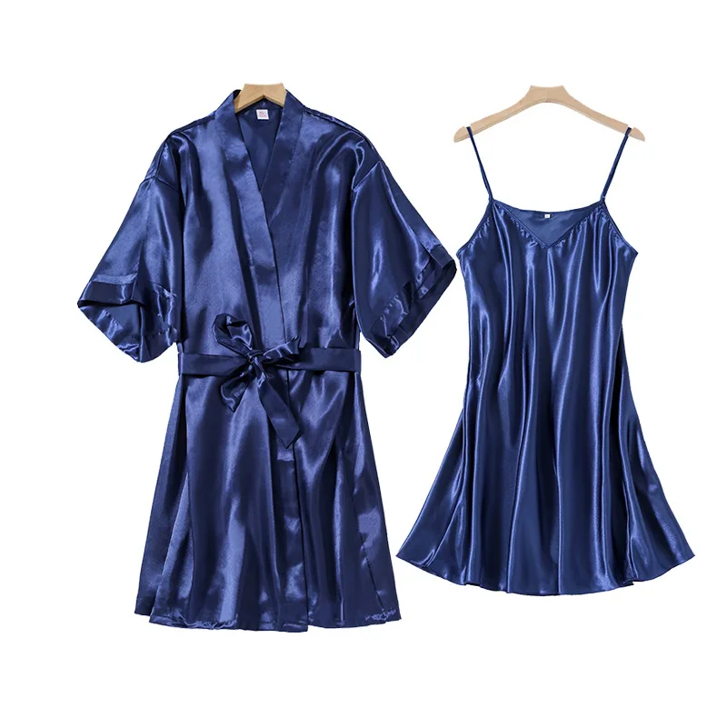 

Пижама женская летняя шелковая ночная рубашка на бретельках тонкая пикантная шелковая юбка с подкладкой приталенная и Свободная Домашняя одежда большого размера