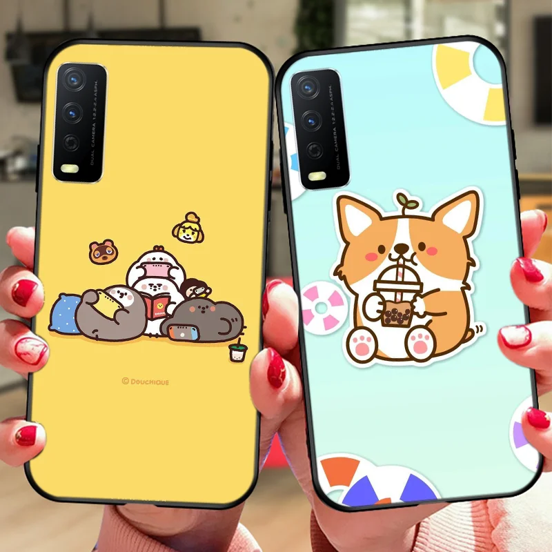 

Cute funny cartoon cat Phone case for Huawei NOVA 8 8se 7 7i 7se 6 5 5i 5t 4 3 2 pro black Silicone luxury case
