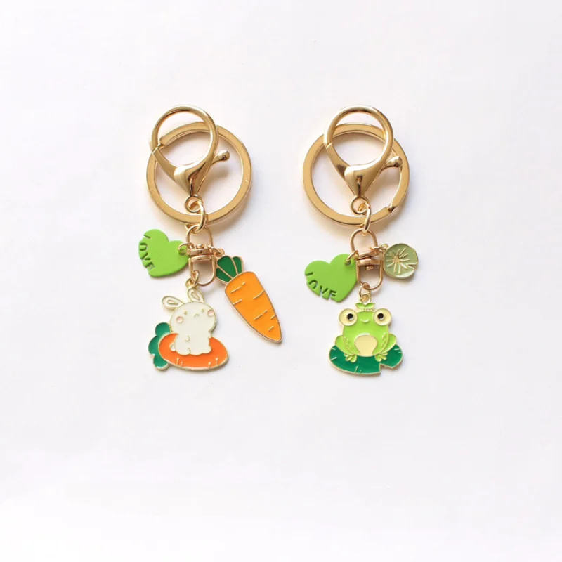 Модные ювелирные изделия брелок из сплава с капель масла милые животные лягушка