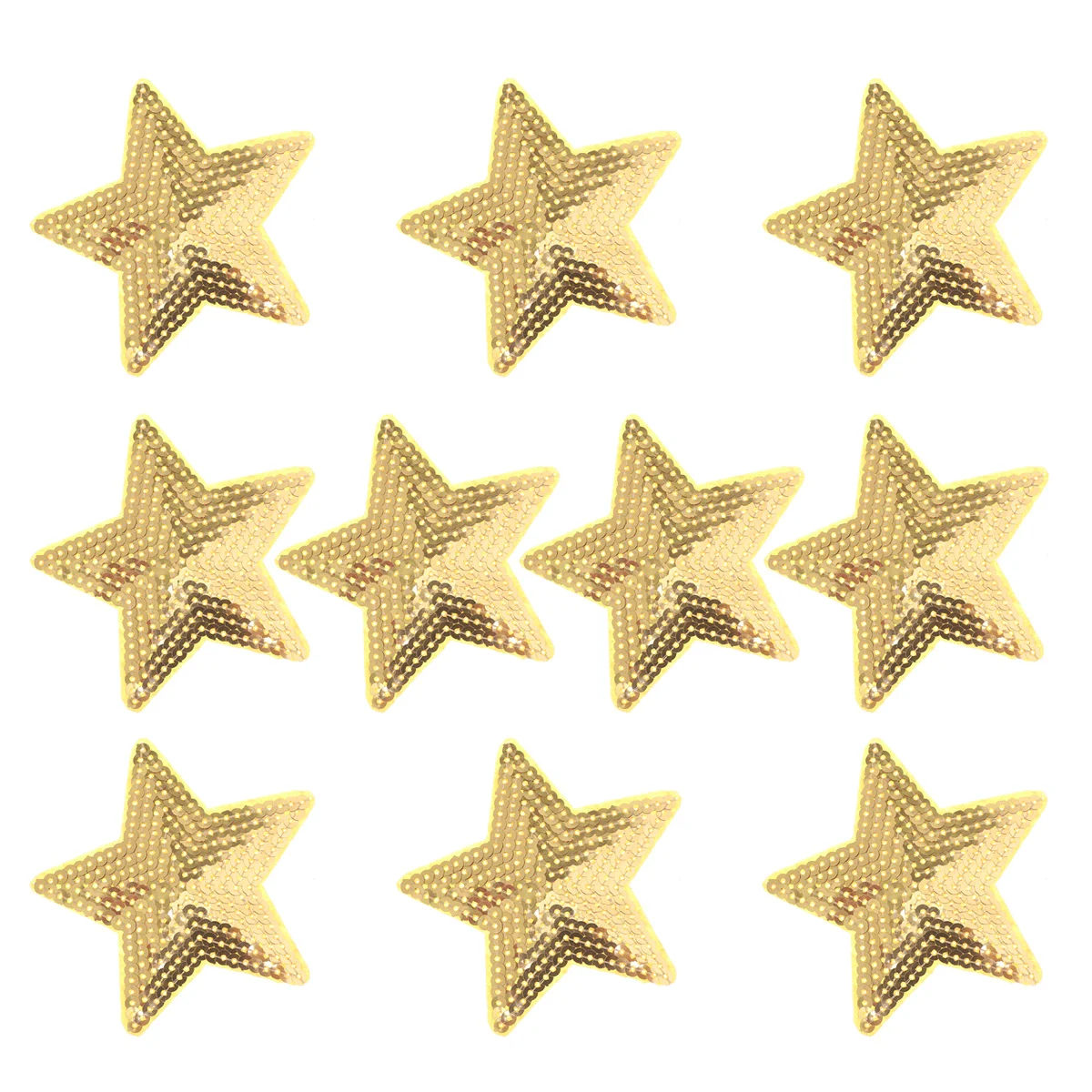 

Starpatch Iron Sequin Sewingclothes Applique Clothingshape Glitter Colorful Pentagram Decorative Jean Appliques Embroidery Gold