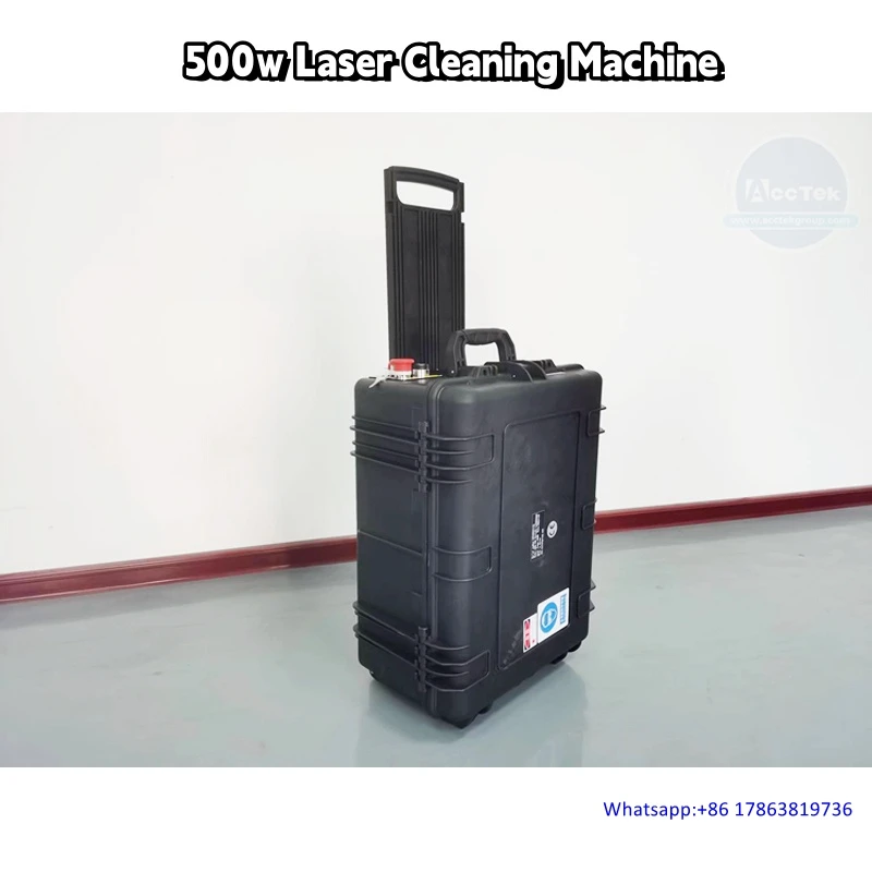 Портативная импульсная лазерная чистящая машина мощностью 300 Вт мини-тележка