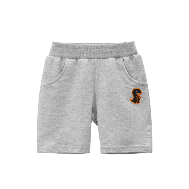 

2023 Summer Sport Shorts Pants Boys Children Cartoon Dinosaur Print Elastic Waist Pocket Casual Short Beachwear Kids Bottoms